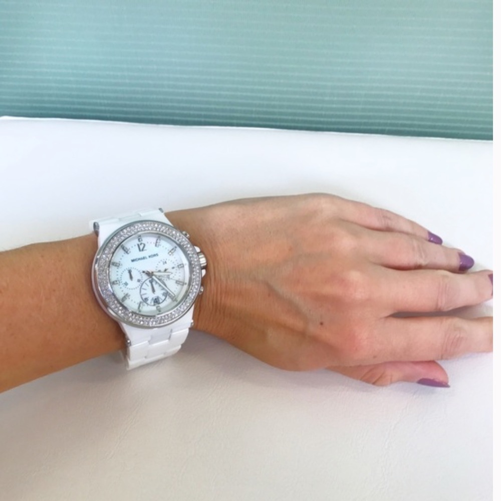 Michael kors ceramic watch in white